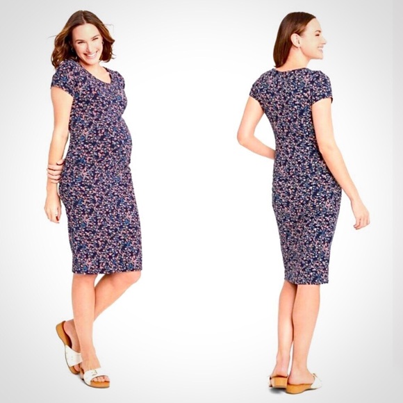 Isabel Maternity Short Sleeve Dress - Picture 4 of 10
